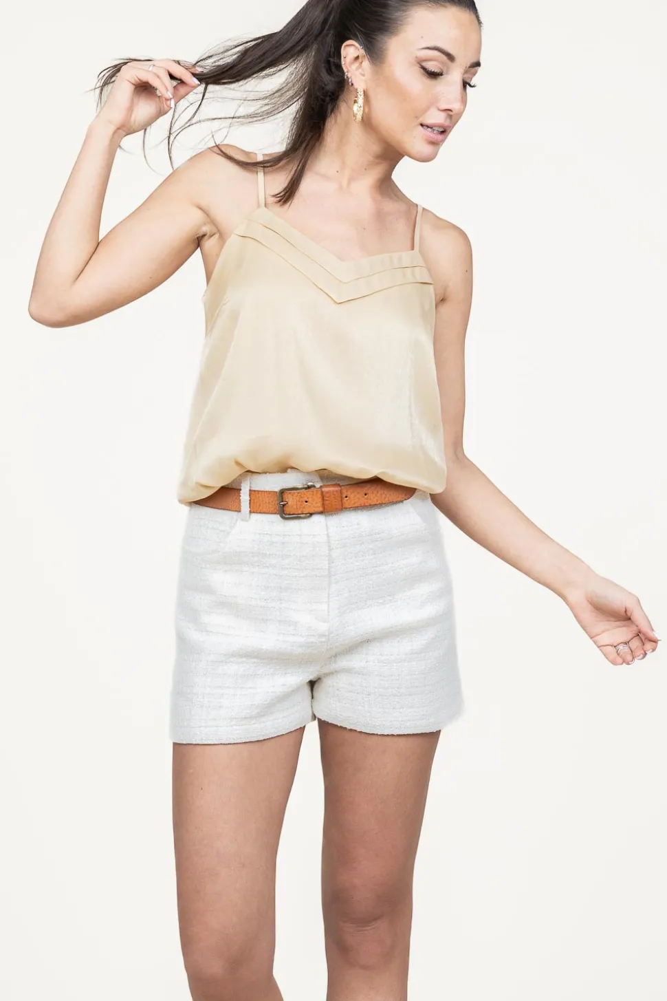 Tweed Lurex Short Coco | Natural... | Est'Seven | Little Soho