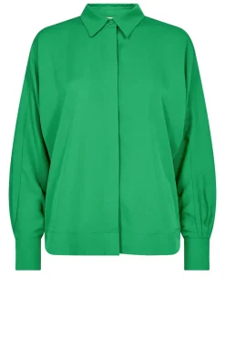 Viscose Blouse With Puffed Sleeves Cermt | Green... | Copenhagen Muse | Little Soho