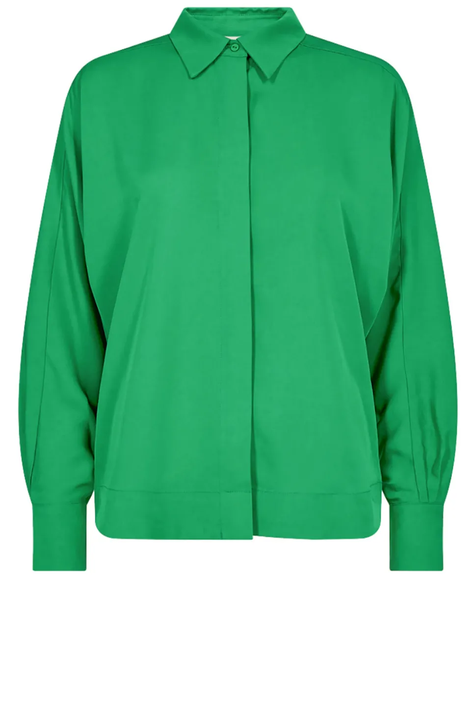 Viscose Blouse With Puffed Sleeves Cermt | Green... | Copenhagen Muse | Little Soho