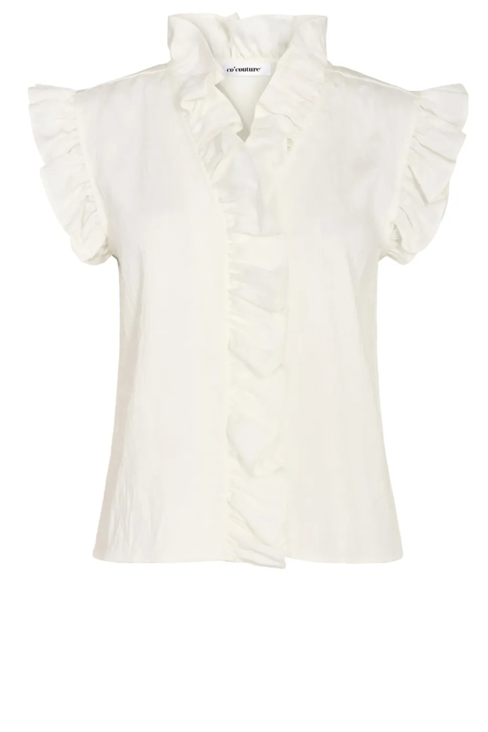 Viscose Blouse With Ruffles Sueda | White... | Co'Couture | Little Soho