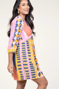 Viscose Dress With Print Myriem | Pink... | Ba&Sh | Little Soho