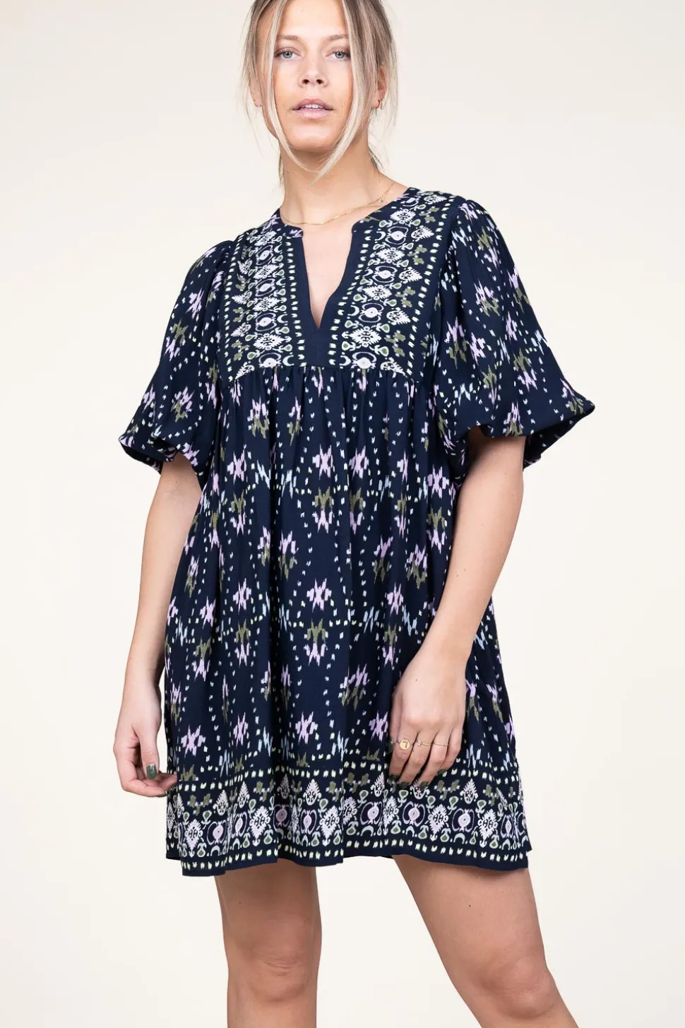 Viscose Dress With Print Naia | Blue... | Ba&Sh | Little Soho