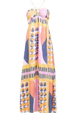 Viscose Maxi Dress Molly | Pink... | Ba&Sh | Little Soho
