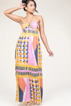 Viscose Maxi Dress Molly | Pink... | Ba&Sh | Little Soho