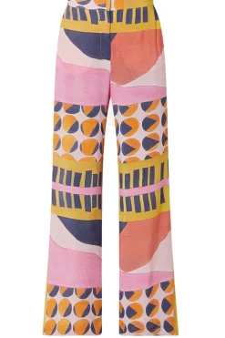 Viscose Pants With Print Mallory | Pink... | Ba&Sh | Little Soho
