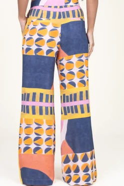 Viscose Pants With Print Mallory | Pink... | Ba&Sh | Little Soho