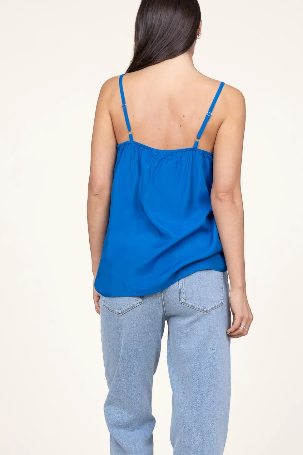 Viscose Top With Lace Viane | Blue... | Lollys Laundry | Little Soho