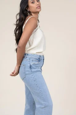 Viscose Top With Lace Viane | Natural... | Lollys Laundry | Little Soho