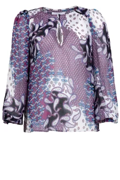 Viscose Top With Print Blair | Purple... | Ba&Sh | Little Soho