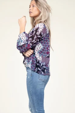 Viscose Top With Print Blair | Purple... | Ba&Sh | Little Soho