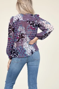 Viscose Top With Print Blair | Purple... | Ba&Sh | Little Soho