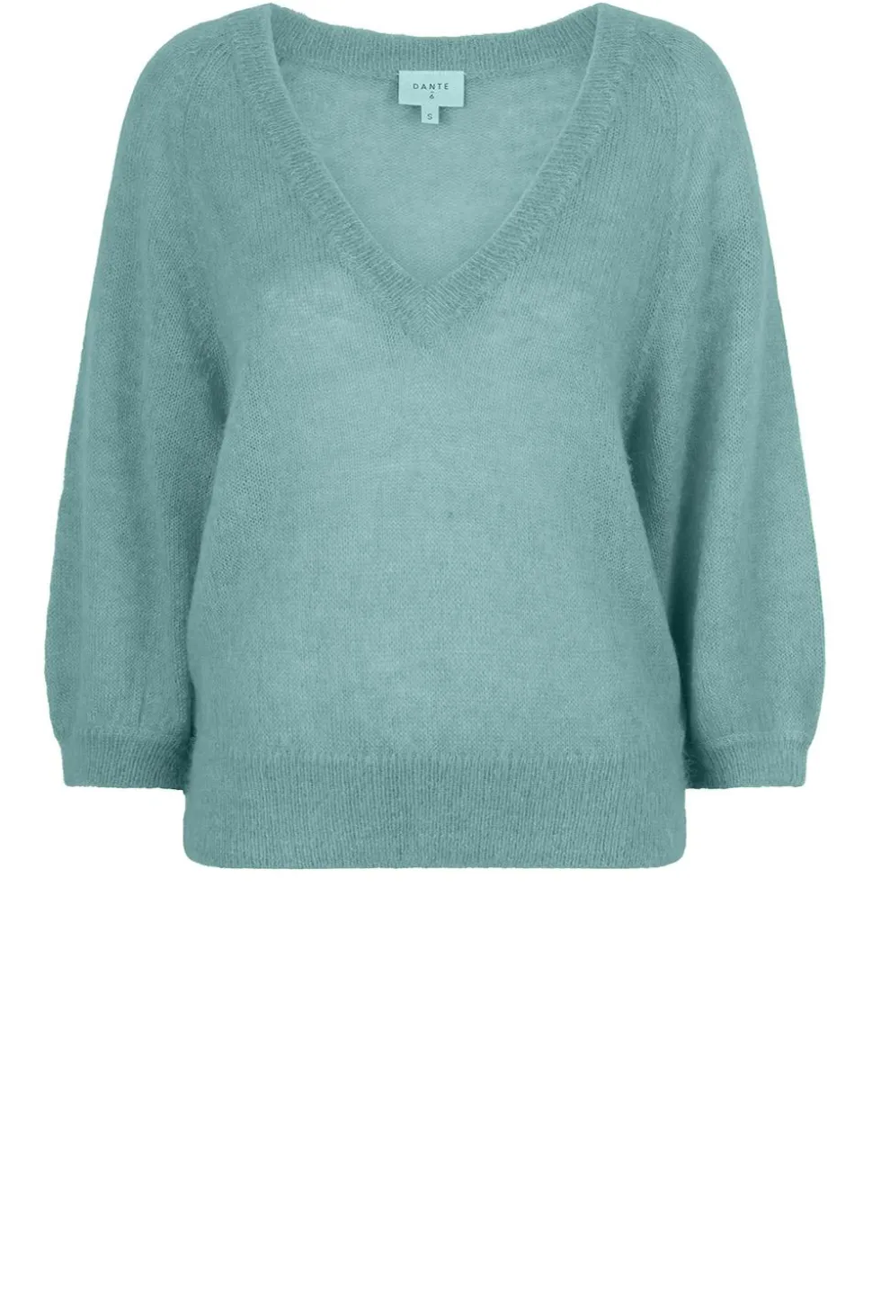 V-Neck Alpaca Sweater Rhoda | Green... | Dante 6 | Little Soho
