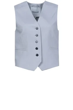 Waistcoat In Linen Blend Mister | Grey... | Herskind | Little Soho
