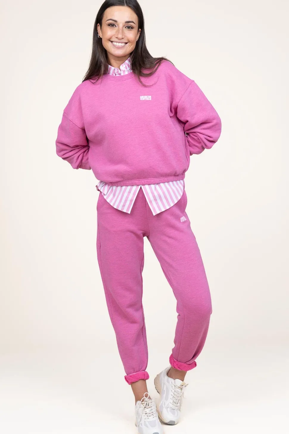 Washed Jogging Pants Doven | Pink... | American Vintage | Little Soho