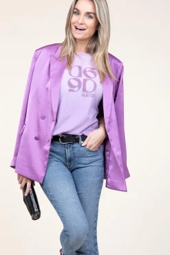 Washed Out T-Shirt With Logo Ashton | Purple... | Dante 6 | Little Soho