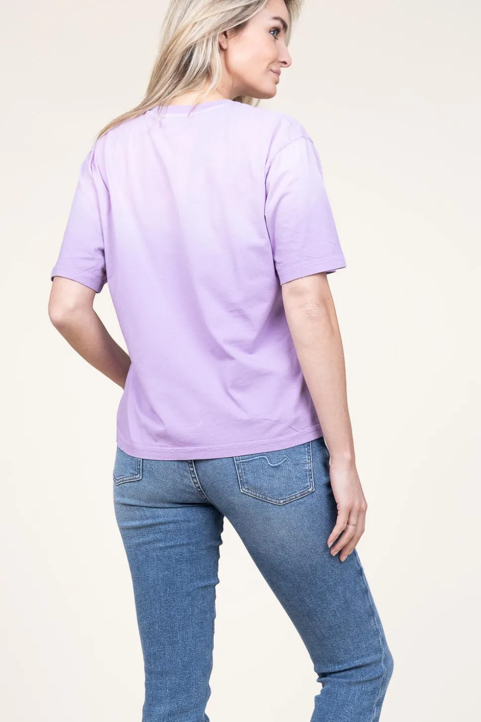Washed Out T-Shirt With Logo Ashton | Purple... | Dante 6 | Little Soho