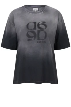 Washed Out T-Shirt With Logo Ashton | Black... | Dante 6 | Little Soho