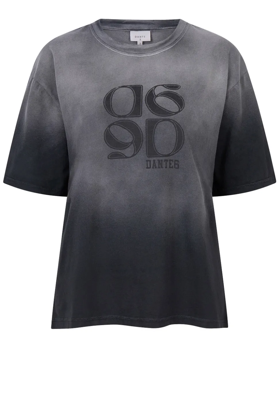 Washed Out T-Shirt With Logo Ashton | Black... | Dante 6 | Little Soho