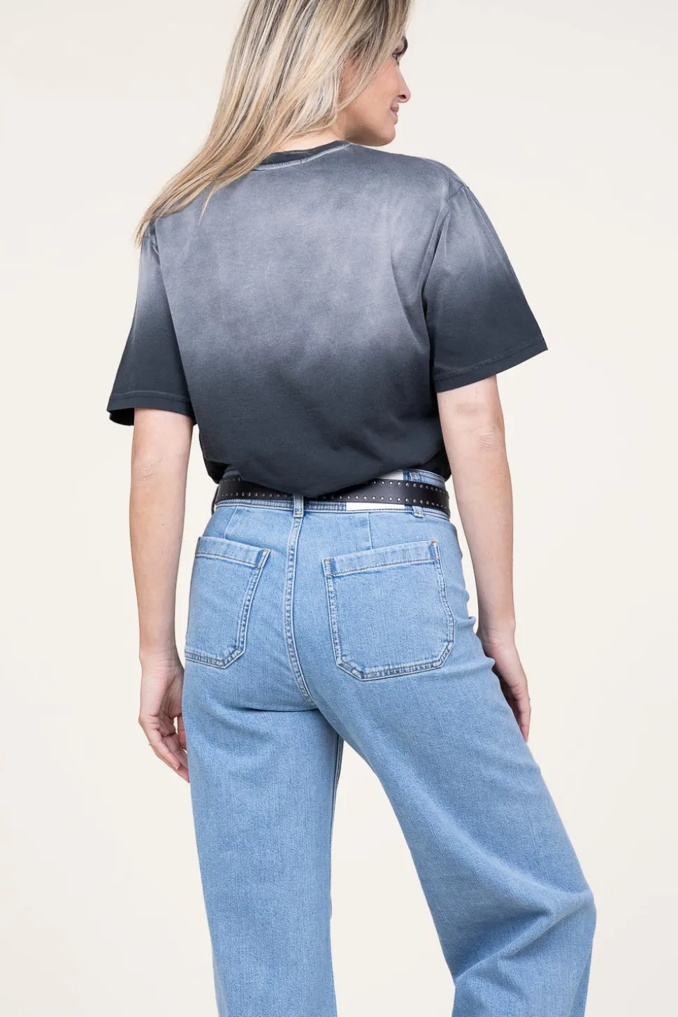 Washed Out T-Shirt With Logo Ashton | Black... | Dante 6 | Little Soho
