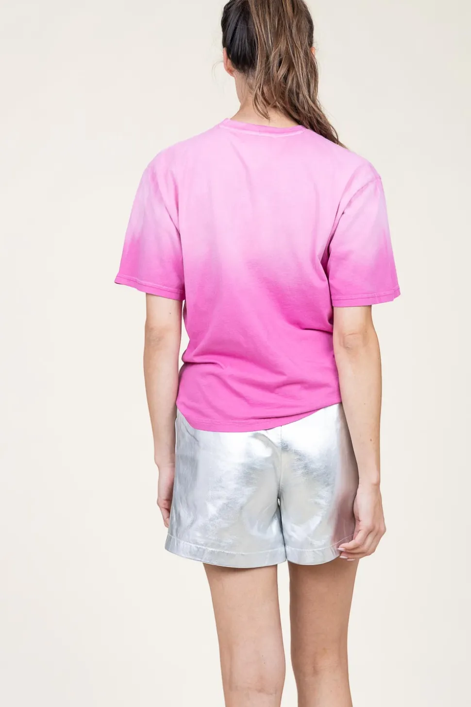 Washed Out T-Shirt With Logo Ashton | Pink... | Dante 6 | Little Soho