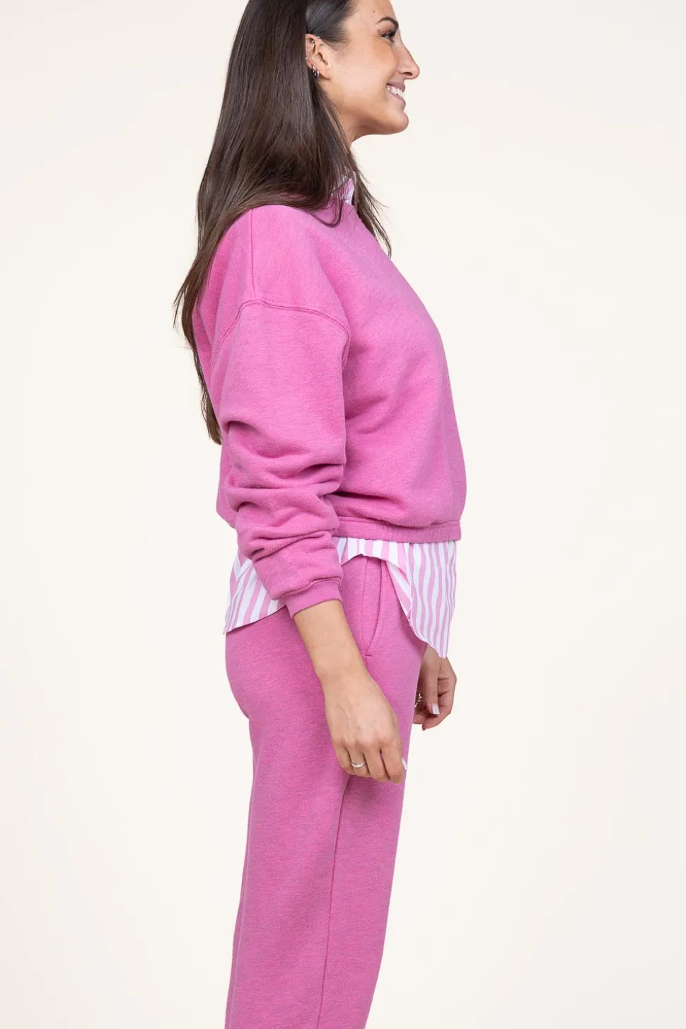 Washed Sweater Doven | Pink... | American Vintage | Little Soho