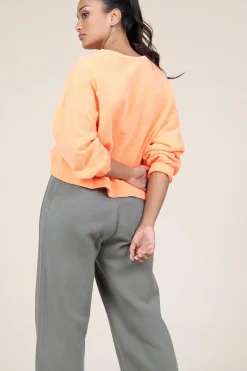 Washed Teddy Sweater Bobypark | Orange... | American Vintage | Little Soho