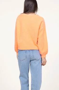 Washed Teddy Sweater Bobypark | Orange... | American Vintage | Little Soho