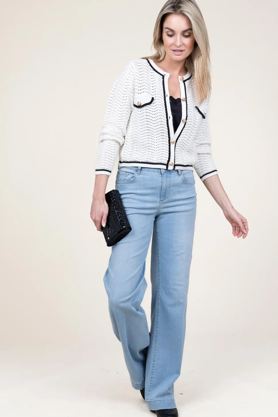 Wide Leg Regular Fit Jeans Mendola L34 | Blue... | Liu Jo | Little Soho