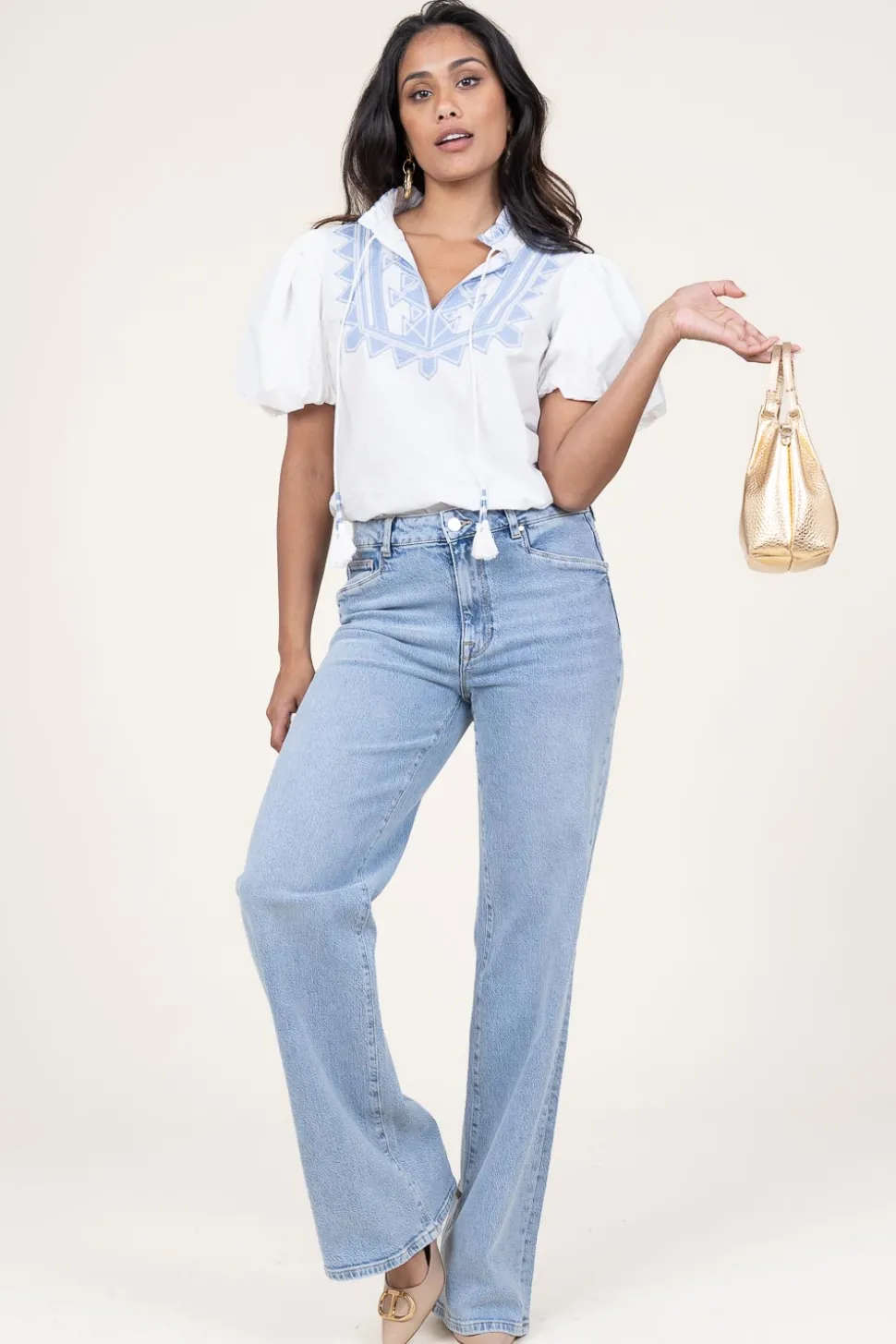 Wide Leg Stretch Jeans Bella | Blue... | Dante 6 | Little Soho