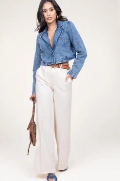 Wide Leg Trousers Luxor | Natural... | March23 | Little Soho