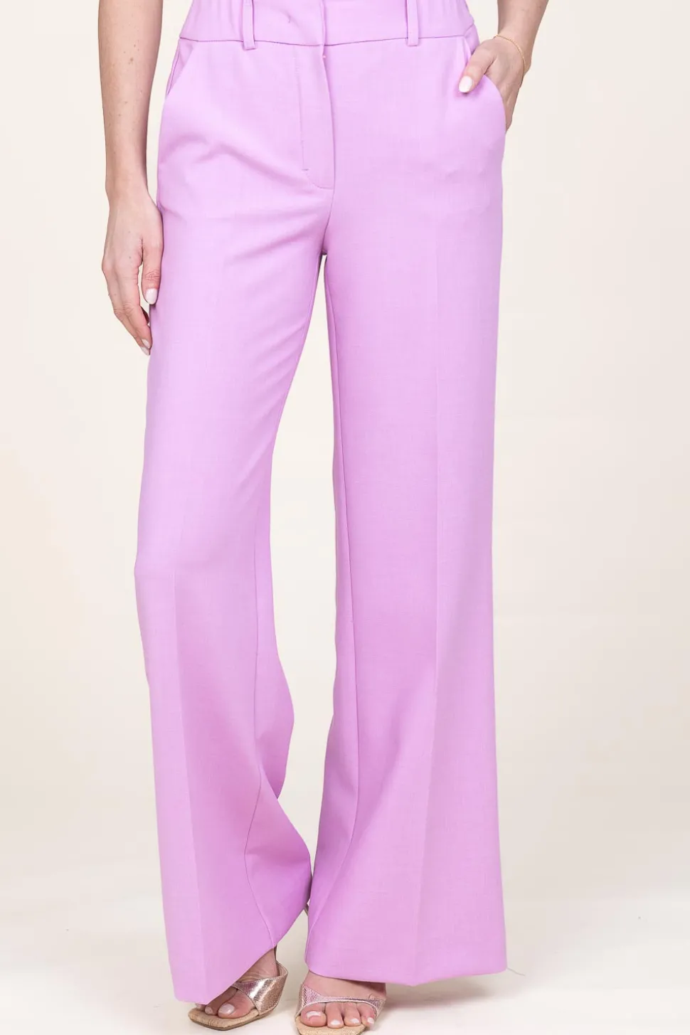 Wide Leg Trousers Luxor | Pink... | March23 | Little Soho