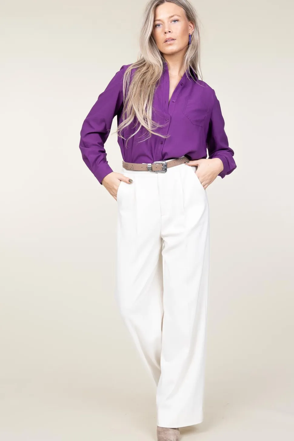 Wide Leg Trousers Tailor | Natural... | Copenhagen Muse | Little Soho
