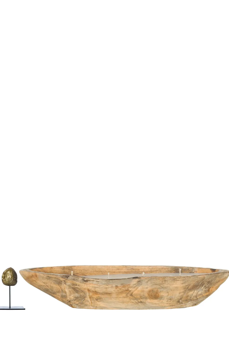 Wooden Float Candle With 4 Fuses Riley | Brown... | Little Soho Living | Little Soho