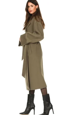 Wool Coat With Belt Elisa | Pistache... | Notes Du Nord | Little Soho