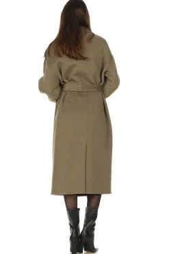 Wool Coat With Belt Elisa | Pistache... | Notes Du Nord | Little Soho
