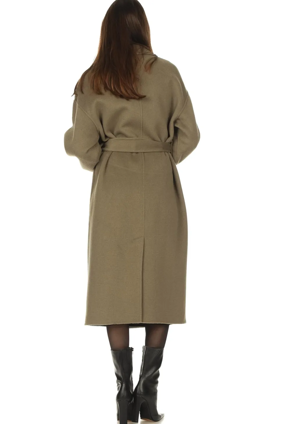 Wool Coat With Belt Elisa | Pistache... | Notes Du Nord | Little Soho