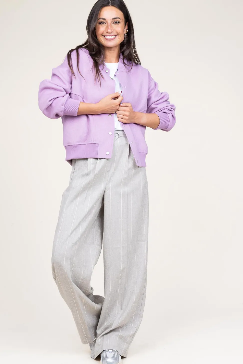 Woolen Bomberjack Luna | Lilac... | Alter Ego | Little Soho