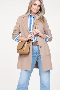 Wool Mix Blazer Jacket Moya | Camel... | Studio Ar | Little Soho