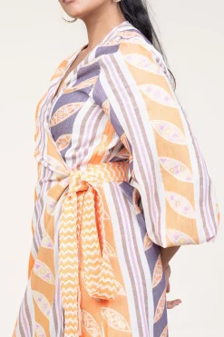 Woven Wrap Dress Thetis | Orange... | Devotion | Little Soho