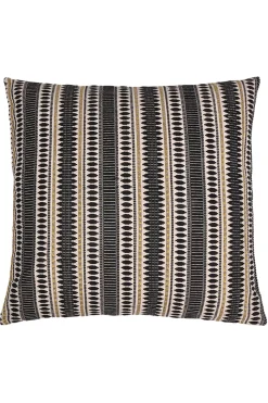 60X60 Embroidered Cushion Cover Della | Black & White... | Little Soho Living | Little Soho